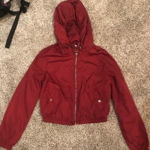 SOLD Red bomber zip up